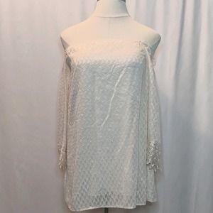 Sage Cold Shoulder Tunic Cream